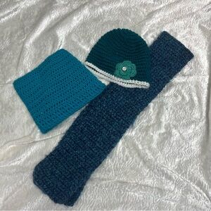 Handmade- Cozy Teal Kids Knit Set